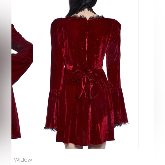 Widow Burgundy Lovers Anonymous Mini dress - Picture 2 of 8